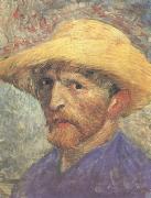 Vincent Van Gogh Self-Portrait with Straw Hat (nn04) Spain oil painting artist
